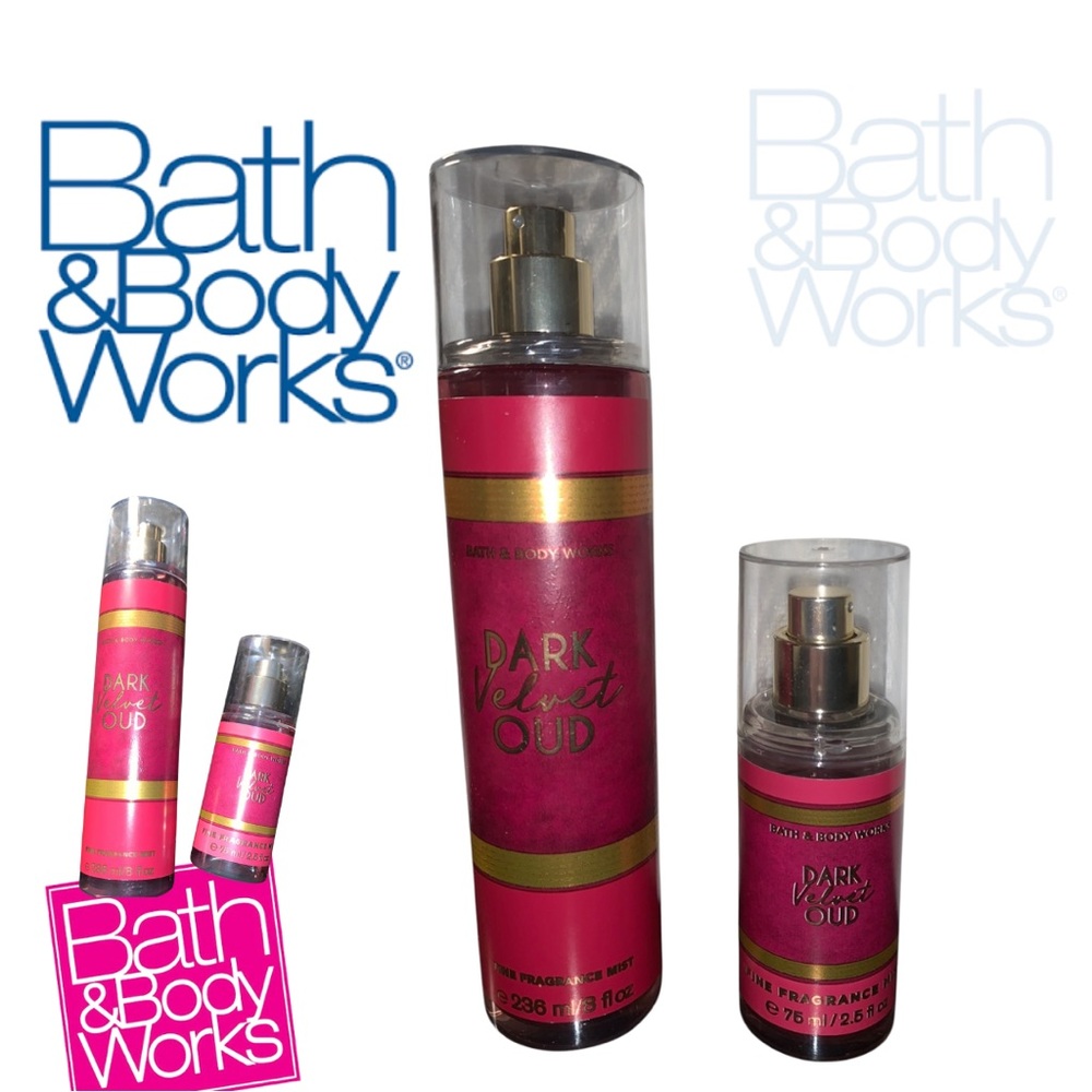 Bath & Body Works Dark Velvet Oud Body Spray Bundle